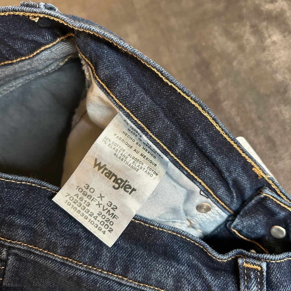 Wrangler Five Star Heritage Jeans Mens 30x32 Dark Wash Blue Regular Stretch NWT - Picture 6 of 13